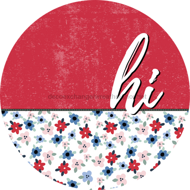 Patriotic Door Hanger Hi Dco - 01541 - Dh 18’ Round Wood
